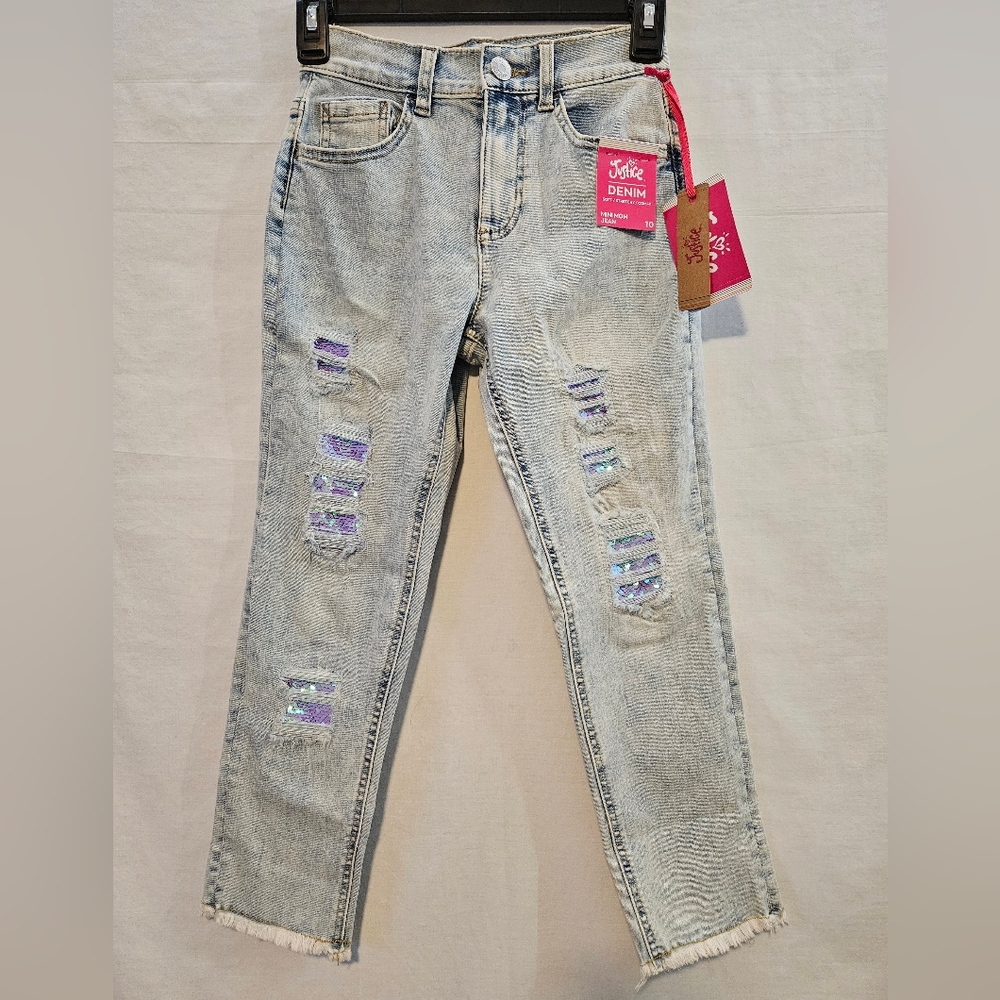 NWT Justice Girl's Mini Mom Jean size 10